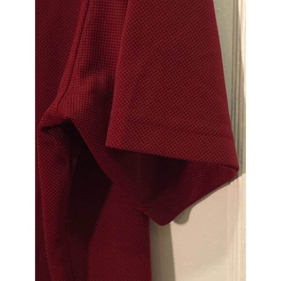 Columbia Sportswear Men's Polo Shirt L/G Red Polyester Short Sleeve Burgundy - Picture 5 of 6